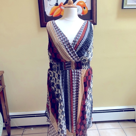 Dress Barn Dresses Dress Barn Womens Plus Size Mixed Print Flow